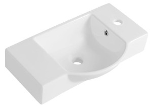 Umywalka ceramiczna 55x32 cm podwieszana biała LITOS 