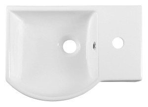 Umywalka ceramiczna prawa 45x32 cm podwieszana biała