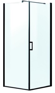 LOFT KABINA NATRYSKOWA  90x90x195 cm/5 mm ,czarne profile LAGOS