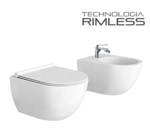 Zestaw: MUSZLA WC  RIMLESS + BIDET + DESKA SLIM