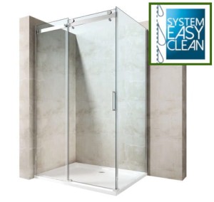 KABINA PRYSZNICOWA DRZWI 150 cm,ŚCIANKA 100 cm/8 mm PRZESUWNA,CHROM          