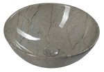 Umywalka ceramiczna nablatowa efekt szary marmur 42x42x16,5 cm