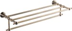 DIAMOND półka na ręczniki z relingiem 605 mm brąz retro 