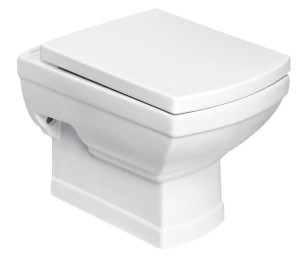 Miska wisząca WC 51x35x37 cm + deska wolnoopadająca RETRO ,KLEOPATRA 