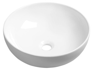 Umywalka ceramiczna biała nablatowa 40x14 cm