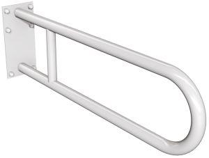 UCHWYT STAŁY  9x19,6x60 cm,Ø25 x 2 / 120 kg BIAŁY