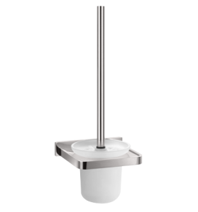 Szczotka do WC wisząca nikiel/szkło