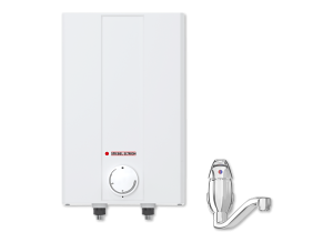 Mały ogrzewacz wody nadumywalkowy z armaturą bojler 41,5x25,2x23,3 cm 5 L Stiebel Eltron ESH 2 kW 