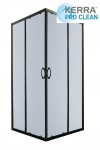 CZARNA Kabina natryskowa 79x79x190 cm/ 6mm, kwadratowa TIARA 