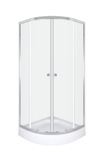 Kabina natryskowa 80x80x194 cm/4 mm z brodzikiem półokrągła OLGA