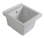 Zlew umywalka ceramiczna 45x50 cm z przelewem 