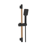 ZESTAW NATRYSKOWY 67,8 cm, wąż 150 cm czarny mat/różowe złoto-miedź