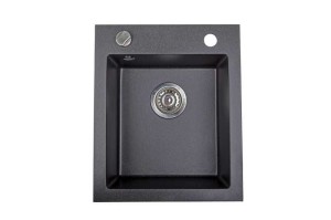 ZLEWOZMYWAK 40,5x48,5 cm 1-komorowy CZARNY METALIK 25 LAT GWARANCJI