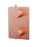 Bateria prysznicowa podtynkowa 12,5x18,5 cm,szczotkowana miedź/ różowe złoto  