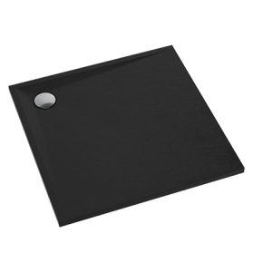 Brodzik 90x90x3 cm  niski akrylowy kwadratowy, czarny mat 15 LAT GWARANCJI 