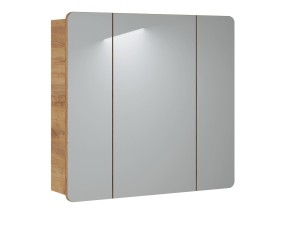 Szafka z lustrem 80x75x16 cm Aruba Dąb Craf Złoty