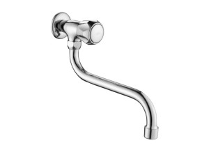 Bateria umywalkowa/zlewozmywakowa20 cm z kurkiem na zimną wodę ścienna,chrom