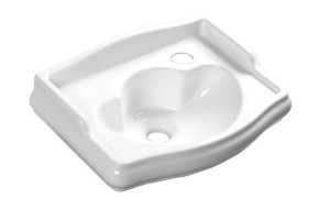 Mała umywalka ceramiczna RETRO 41x30 cm bez przelewu  z otworem na baterię