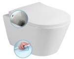 WC/BIDET rimless wiszący 53x35,5 cm z deską ,AVVA