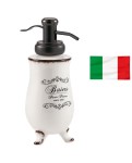 Dozownik mydła do postawienia biały 230 ml,ceramika RETRO AMELIE