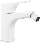 Bateria bidetowa 16,1 cm z korkiem click-clack biała ,HIACYNT