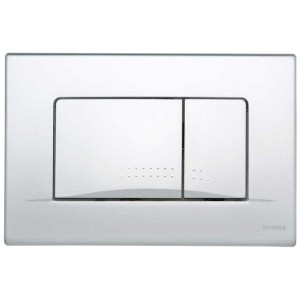 Przycisk spłukujący WC 255 x 170 mm SCHWAB DOTS DUO mat chrom