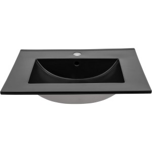 Umywalka ceramiczna 61x46x17 cm meblowa, czarna