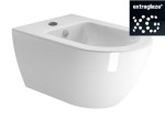 Bidet podwieszany 55x36 cm+ elementy montażowe biały połysk GSI PURA ExtraGlaze 