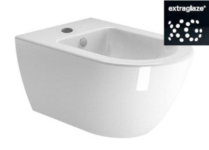 Bidet podwieszany 55x36 cm+ elementy montażowe biały połysk GSI PURA ExtraGlaze 
