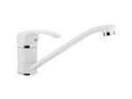 BATERIA ZLEWOZMYWAKOWA STOJĄCA długość wylewki 22 cm, BIAŁY/CHROM 