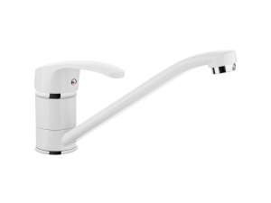 BATERIA ZLEWOZMYWAKOWA STOJĄCA długość wylewki 22 cm, BIAŁY/CHROM 