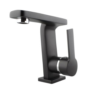 Bateria umywalkowa 17,2 cm,CZARNA MAT/CHROM BRILLIANT 
