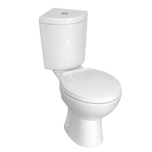 Kompakt narożny WC kompletny 78x36x76 cm  ; 3/6 l+ deska wolnoopadająca biała,CORNER
