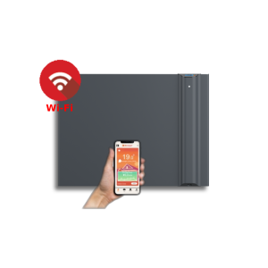 Grzejnik elektryczny energooszczędny 750W - Klima 7 z Wi-Fi, Antracyt, 68x50x12cm