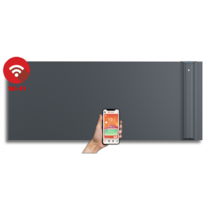 Grzejnik elektryczny energooszczędny 2000W - Klima 20 z Wi-Fi, Antracyt, 124x50x12cm