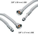 Komplet 2x Wąż do baterii stojących L-17 i L-50 3/8" 8mm L-500 ze stali nierdzewnej