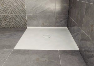 Brodzik kompozytowy, prostokąt PRAWY 100x80x1,8cm, SLIM biały