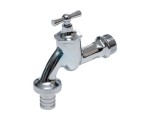 Kran czerpalny 3/4" z zaworem grzybkowym chrom