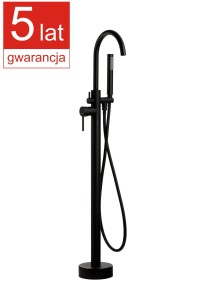 Bateria wannowa wolnostojąca 115 cm, wąż 150 cm, czarny półmat