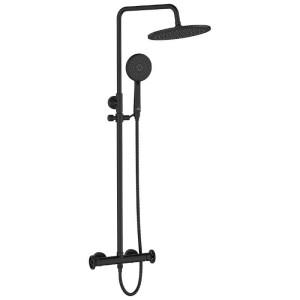 DESZCZOWNICA 25 CM kolumna natryskowa 89- 150 cm ,czarna  LOFT MURO  