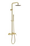 DESZCZOWNICA 20CM +ZESTAW PRYSZNICOW 91-153 CM  ZŁOTY POŁYSK , PI   
