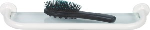 Półka stal/ szkło  40 cm WHITE LINE