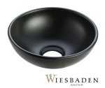 Umywalka nablatowa ceramiczna 28 cm czarna matowa KIMO