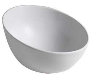 Umywalka cienkościenna  ceramiczna nablatowa  44,5x26,5xcm,DOME OBLIQUO