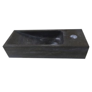Mała umywalka z kamienia B-STONE 38x14cm PRAWA, RĘCZNIE WYKONANY 