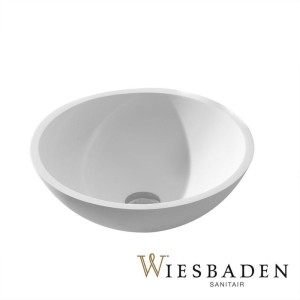 Umywalka nablatowa 43 cm VALERIE Solid Surface, biała