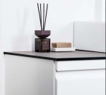 Blat bez wycięcia H2cm czarny Dekton / biały  marmur NATURA-L 
