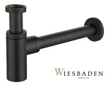 Syfon umywalkowy 1 1/4"x32mm, STAR mat czarny