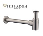 Syfon umywalkowy niski 1 1/4"x32mm, STAR ze szczotkowanej stali