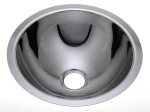 Umywalka fi 355 mm wpuszczana w blat , Stal nierdzewna polerowana